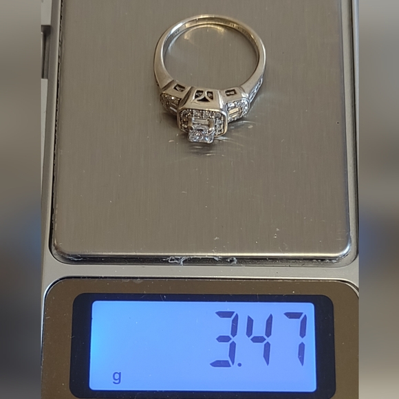 Firm Final price!*Sterling Genuine Diamond ring(5.5) - Picture 7 of 8